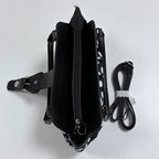 Retro Polka Dot Underarm Bag For Women With Belt Buckle Patchwork Rivet Design Everyday Vintage Charm