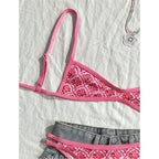 Floral Print High Leg Bikini Set Two Piece Swimwear For Women Vibrant Summer Bathing Suit