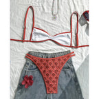 Floral Print High Leg Bikini Set Two Piece Swimwear For Women Vibrant Summer Bathing Suit