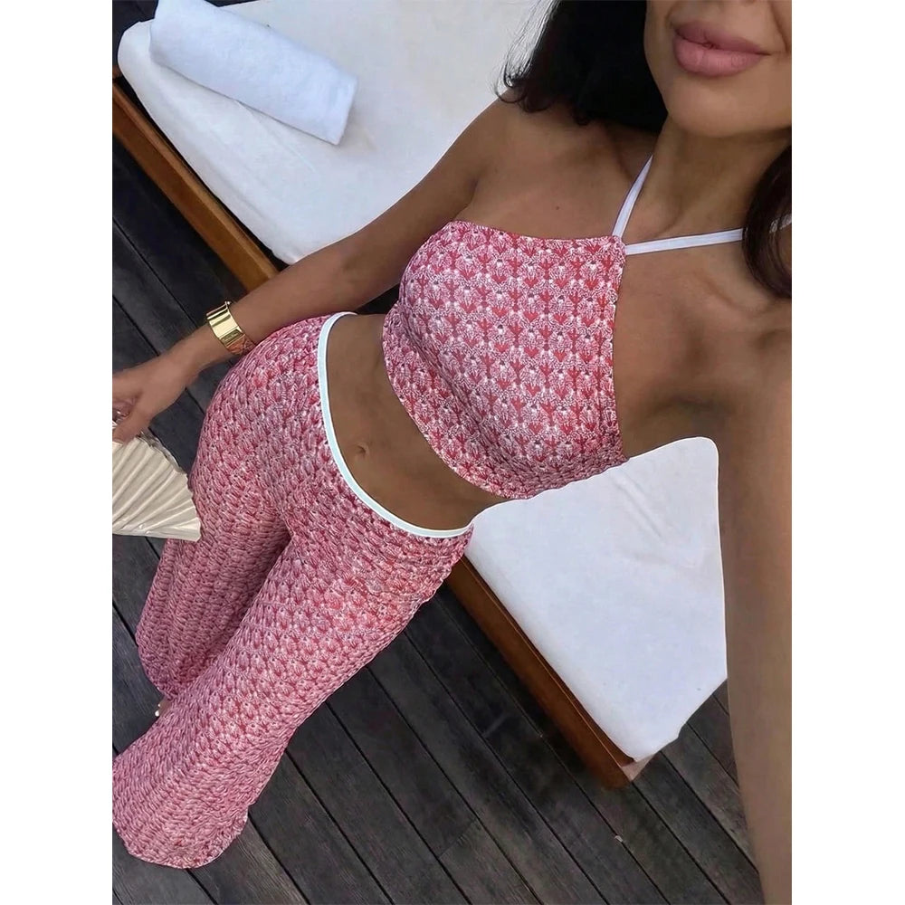 High Neck Three Piece Bikini Set With Long Dress For Women Beachwear Swimwear