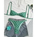 Floral Print High Leg Bikini Set Two Piece Swimwear For Women Vibrant Summer Bathing Suit