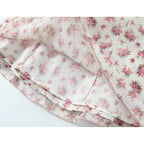 Floral Print Women Sexy Hollow Out Backless A-line Sling Mini Dress