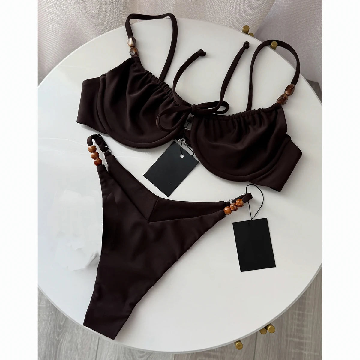 Beaded Push Up Bikini Set