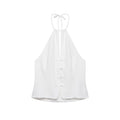 Halter Top And Shorts Set With Backless