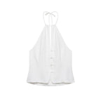 Halter Top And Shorts Set With Backless