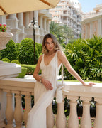 Knitted Sleeveless Backless Dress With High Waist Flattering Long Aline Style