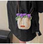 String Bucket Bag For Women Lightweight Crossbody Versatile Hollowout Design