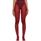 Tie Dye Mesh Stockings With Sheer Finish And Hollow Out Pattern
