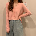 Cropped Knit Cardigan