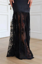 Satin Strapless Maxi Dress Off Shoulder Backless