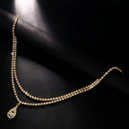 Delicate Luxury Rhinestone Water Drop Belly Chain Jewelry For Women Crystal Waist Accessory