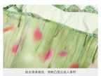 Oil Paint Swirl Dyed Dress Set With Strap Camisole And Long Skirt