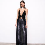 Chic Mesh Camisole With Tie Front See Through Sleeveless Top