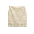 Beige Apricot Bodycon Skirt