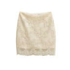 Beige Apricot Bodycon Skirt
