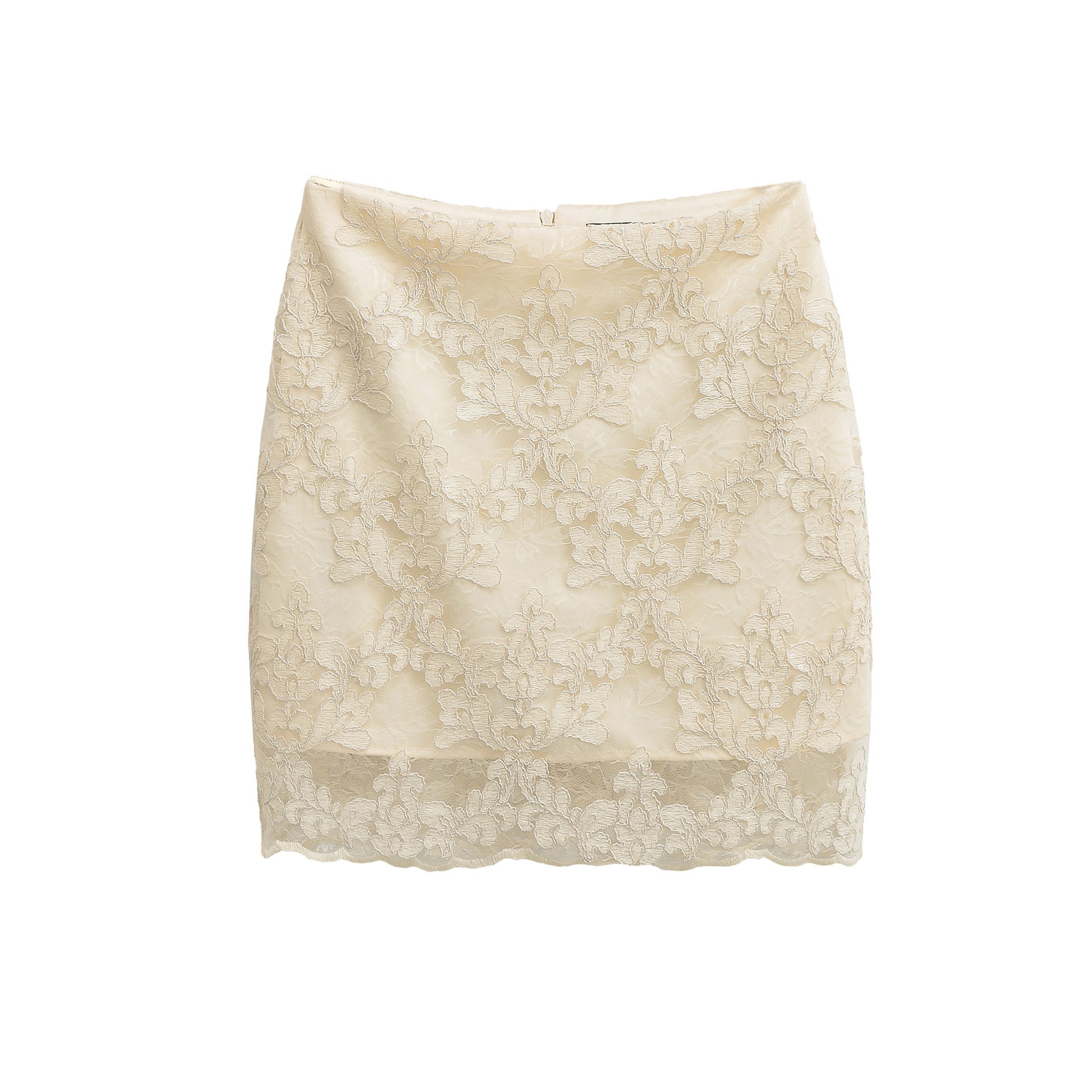 Beige Apricot Bodycon Skirt