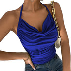Chic V Neck Cowl Halter Camisole