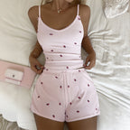 Two piece Vest And Shorts Set For Sleeveless Top