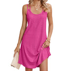 Women's Round Neck A-Line Loose Suspender Dress