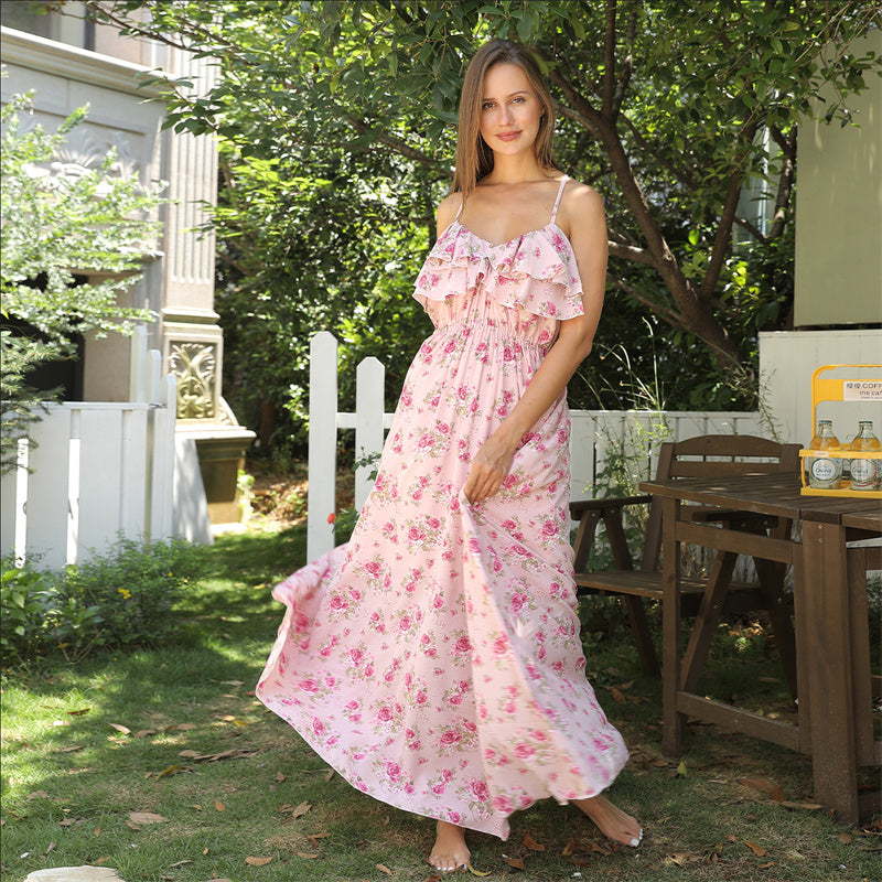 Pink Floral Summer Dress