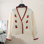 Top With Floral Embroidery Chain Detailing And Button Accents