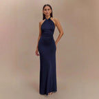 Bodycon Halter Sexy Backless Slim Fit Waist Maxi Dresses