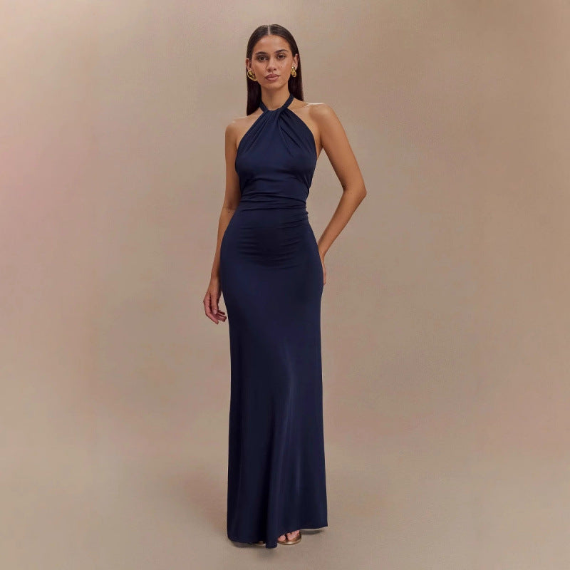 Bodycon Halter Sexy Backless Slim Fit Waist Maxi Dresses