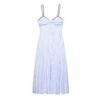 Stripes Sleeveless Sling Dress in Lightweight Chiffon
