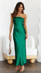 Summer Backless Tube Top Long Dress
