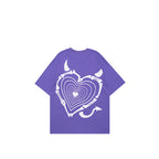 Love Print Tee For Couples, Relaxed Fit Round Neck