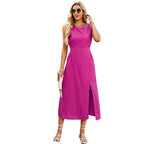 Lightweight Cotton Sleeveless Summer Dress In Solid Colors