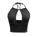 Halter Camisole Vest With Hollow Detailing Chic Summer Top