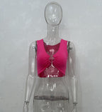 Metal Ring Cotton Sleeveless Tank Top