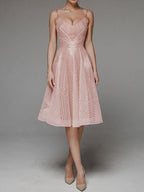Embroidered Sling Dress Sleeveless