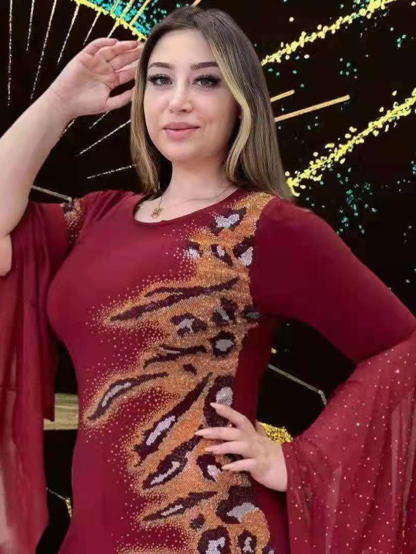 Red Novelty Design Tiger Spots Dress