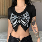 Butterfly Print Top For Women