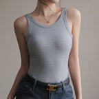 Backless Tank Top With Chest Pads, Y Shaped Strap