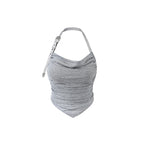 Halter Neck Irregular Cropped Top