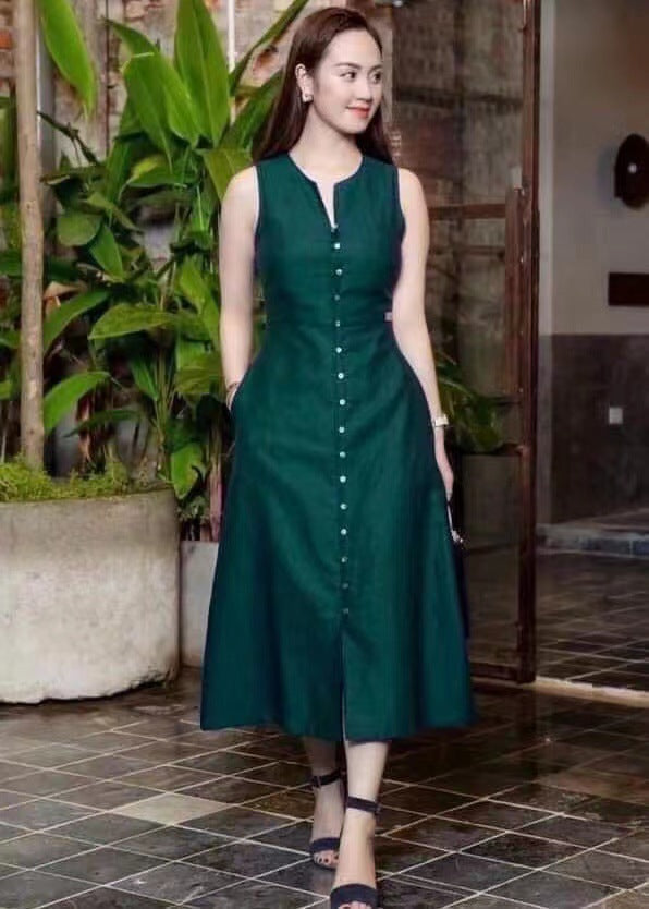 Stylish And Elegant Printed Dress With A-Line