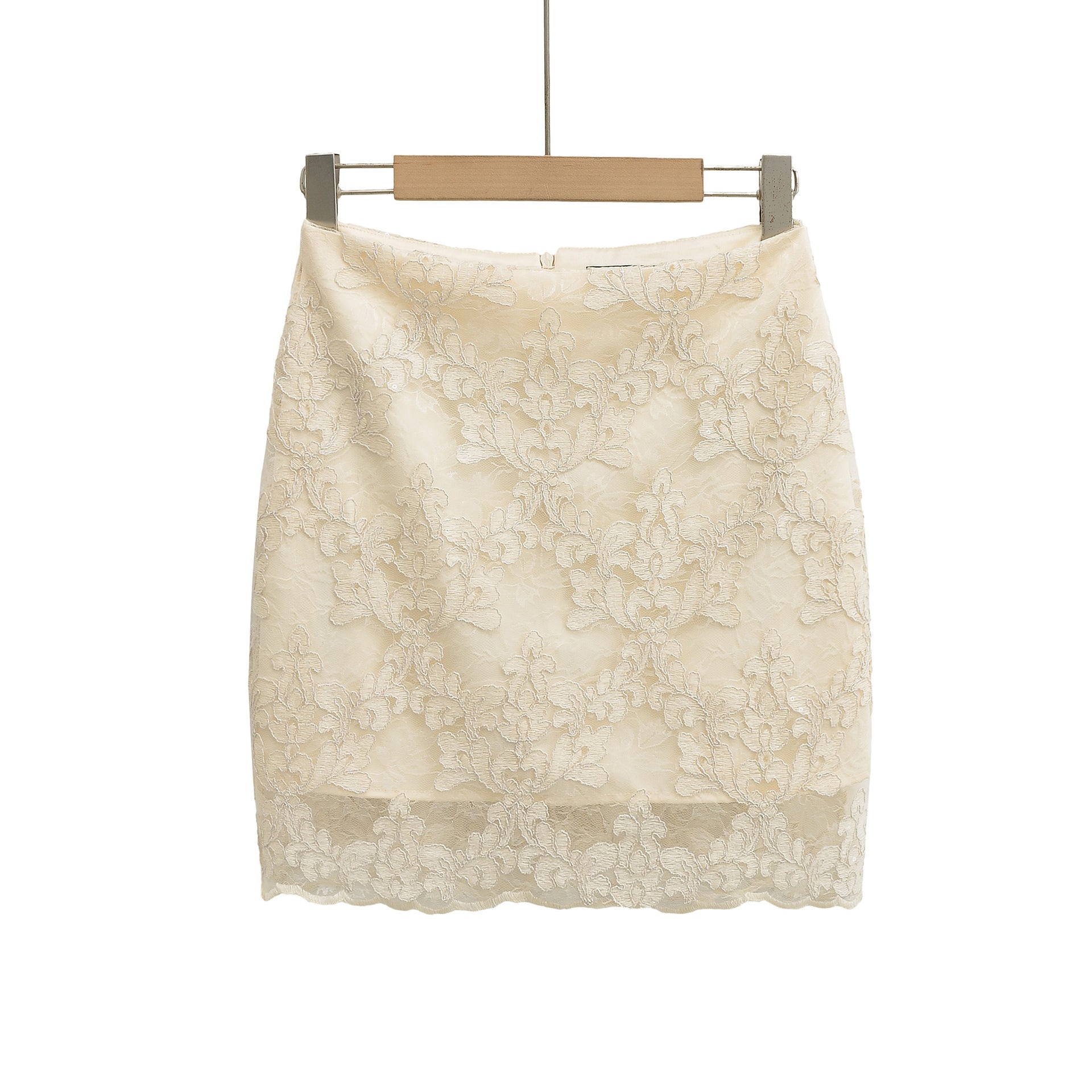 Beige Apricot Bodycon Skirt