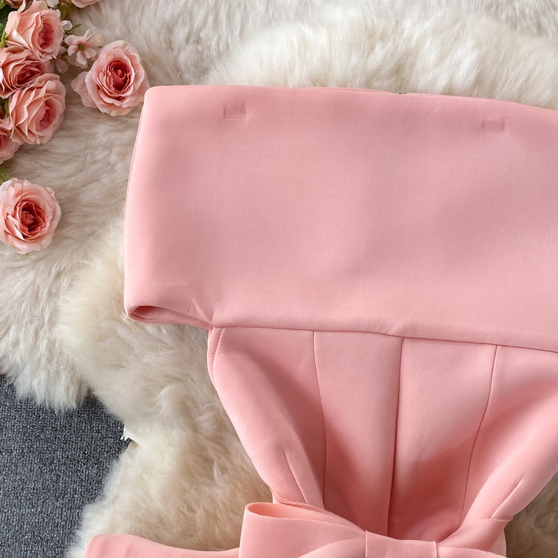 Flirty Two Piece Ruffled Short Top And Skirt Set