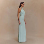 Bodycon Halter Sexy Backless Slim Fit Waist Maxi Dresses