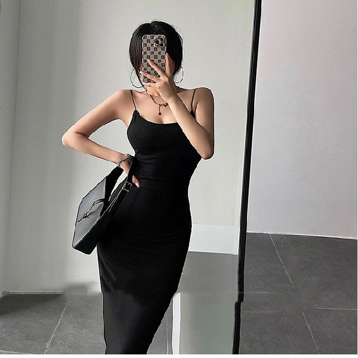 Sling Dress With Slim Fit And High Waist