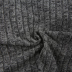 Chic Cropped Zipper Long Sleeve Top In Grey With Sculpted Slim Fit