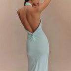 Bodycon Halter Sexy Backless Slim Fit Waist Maxi Dresses
