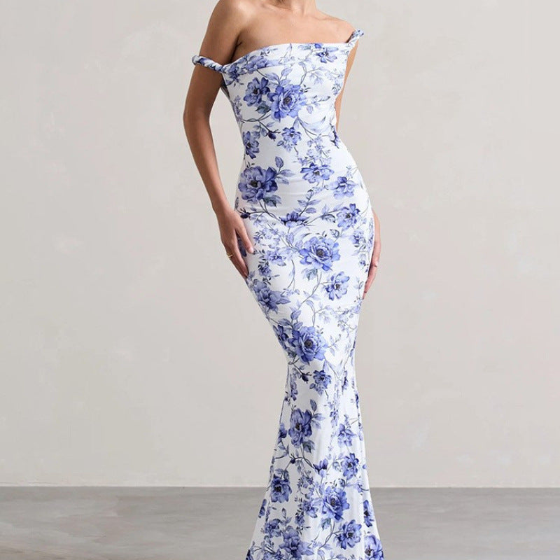 Print Summer Bodycon Dress With Strappy Bodice Chic Sundress