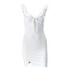 Collage Splice Dress With Short Hip Skirt