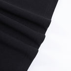 Midnight Black Cotton Tube Top Dress With Sleek Sleeveless Round Neck