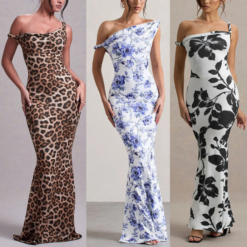 Print Summer Bodycon Dress With Strappy Bodice Chic Sundress