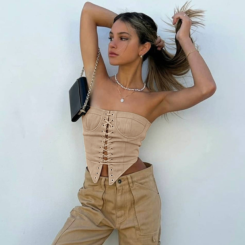 Strappy Tube Top In Backless